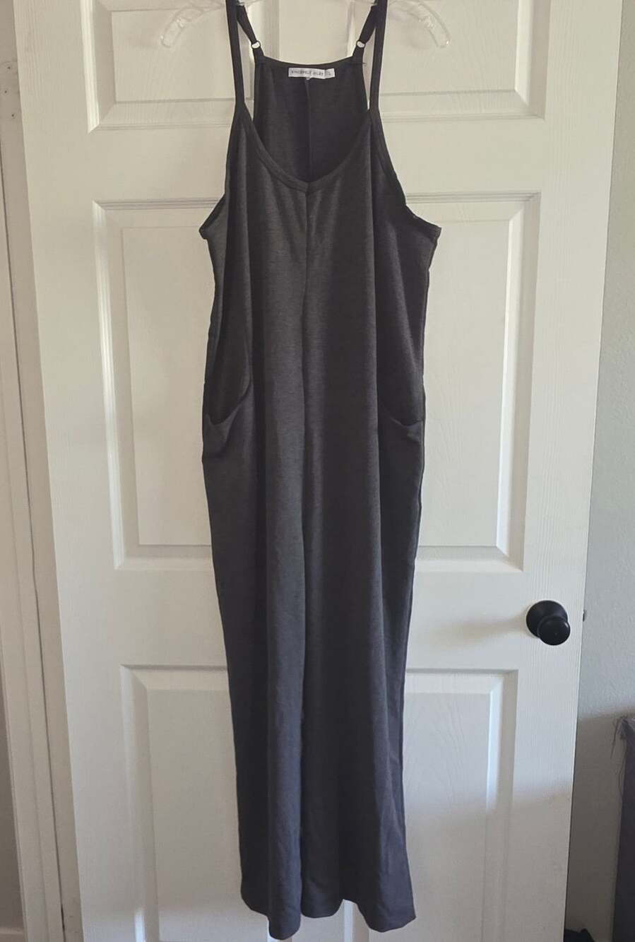 Sincerely Jules Gray V-Neck Wide Leg Lounge Jumpsuit Size L